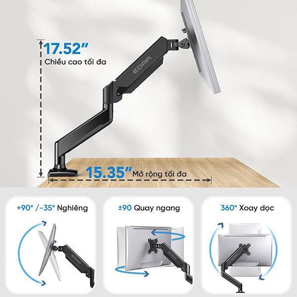Giá treo, giá đỡ arm màn hình máy tính E-Dra EMA7302