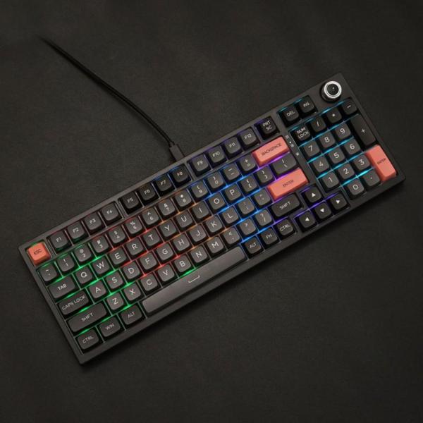 Bàn phím máy tính gaming cơ có dây Asestek AK98 black grey