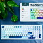 Bàn phím máy tính gaming không dây Sorex SK98W Bishi Blue Rgb 3 mode