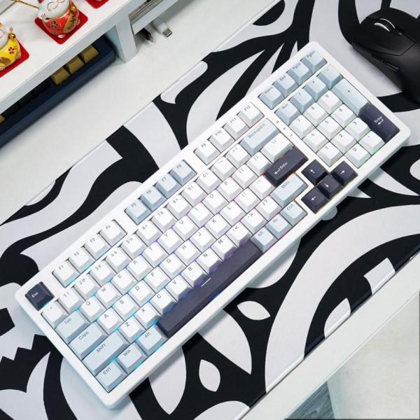 Bàn phím máy tính gaming không dây Sorex SK98W Bishi Blue Rgb 3 mode