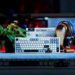 Bàn phím máy tính gaming không dây Sorex SK98W Bishi Blue Rgb 3 mode