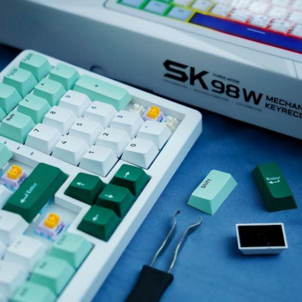 Bàn phím máy tính gaming không dây Sorex SK98W Green Wild Rgb 3 mode