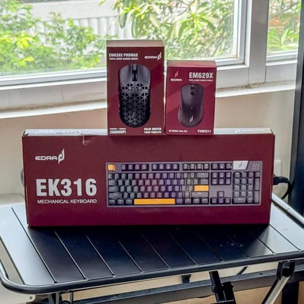 Chuột máy tính gaming không dây E-Dra EM629X triple mode